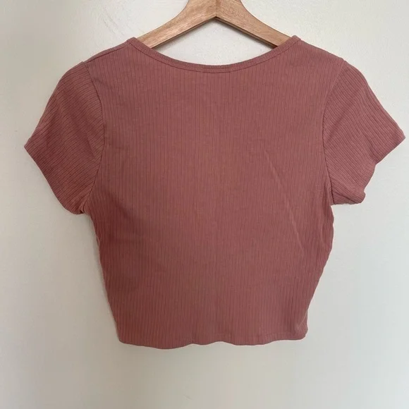 3 For $30 NWOT Bozzolo Cit Front Crop Top Pink - Picture 5 of 6